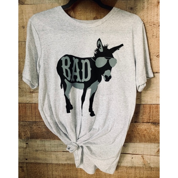 Tops - NWT Bad As* Tee - Graphic Grey T-Shirt
